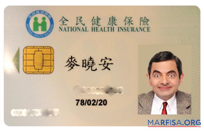 Realistic Belize health insurance card example
